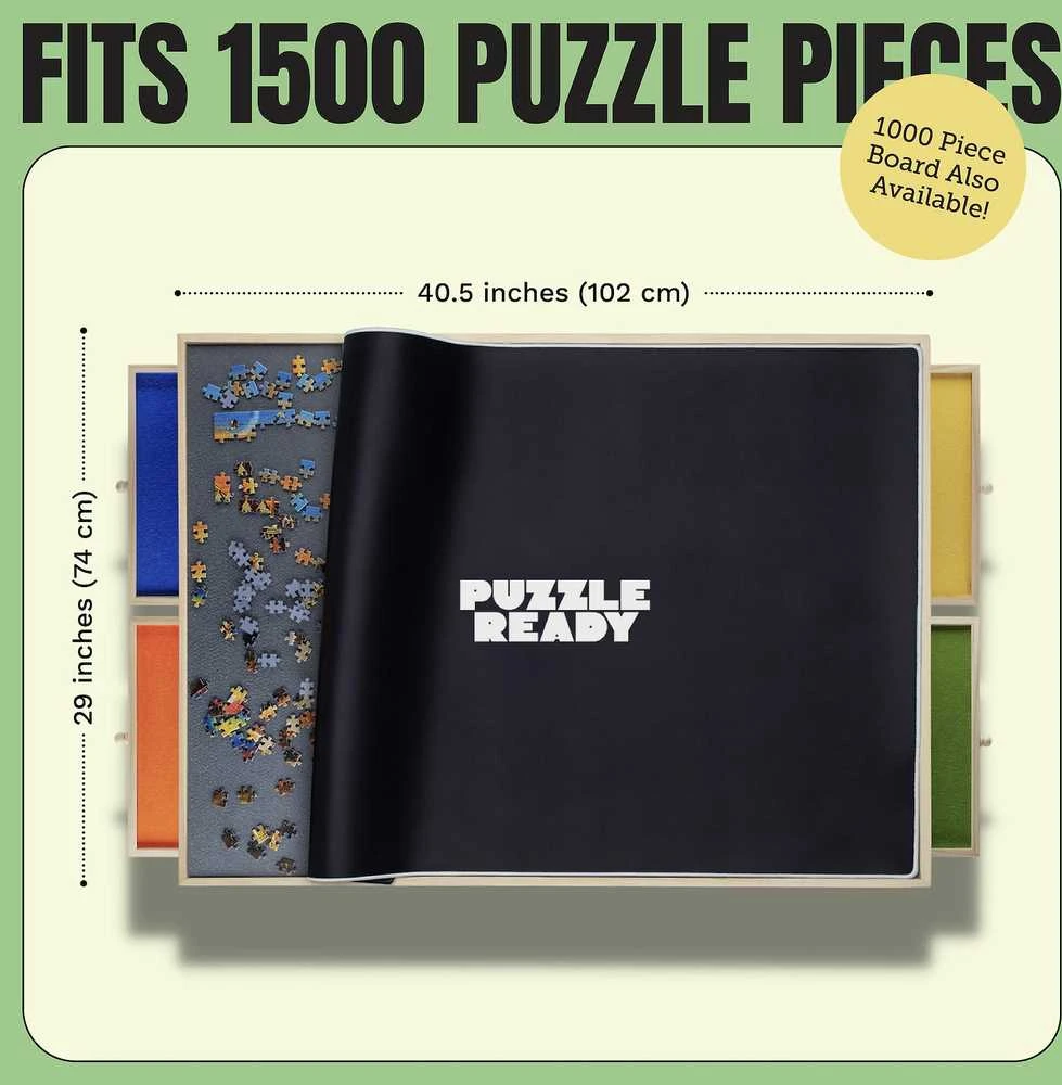 Dėlionė Puzzle Ready - Puinen palapelilauta, 1500 palalle