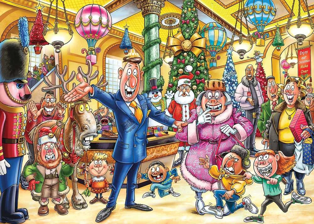 Dėlionė Royal Jumbo Bv Wasgij Christmas 21 Palapeli, 2 x 1000 palaa