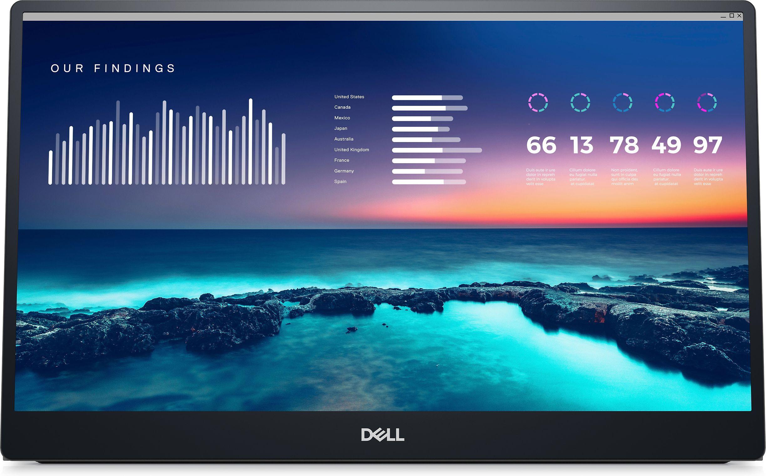 Dell | Portable Monitorius | P1424H | 14 " | LCD | FHD | 16:9 | N/A Hz | 6 ms | 1920 x 1080 | 300 cd/m² | Sidabrinis