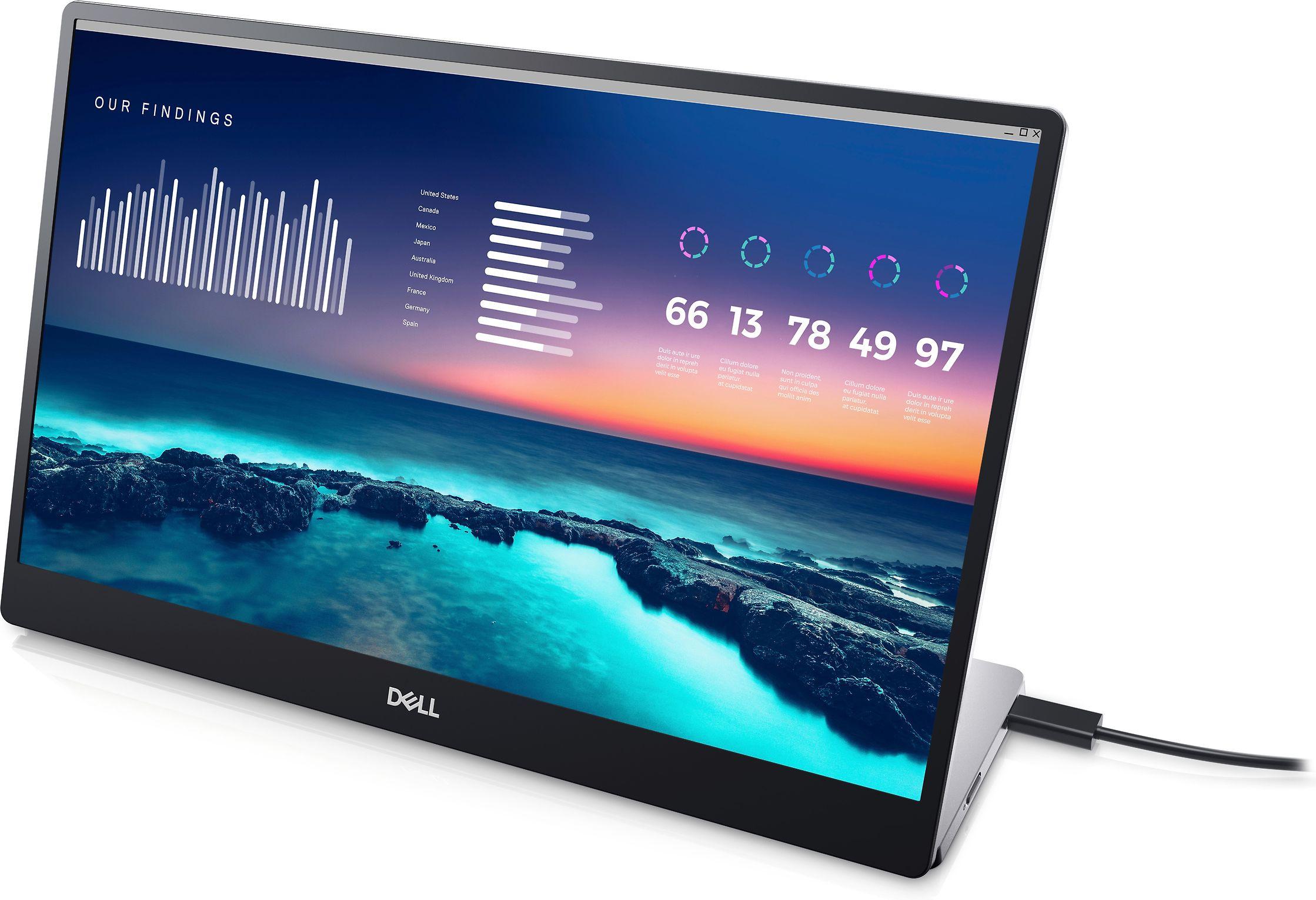 Dell | Portable Monitorius | P1424H | 14 " | LCD | FHD | 16:9 | N/A Hz | 6 ms | 1920 x 1080 | 300 cd/m² | Sidabrinis