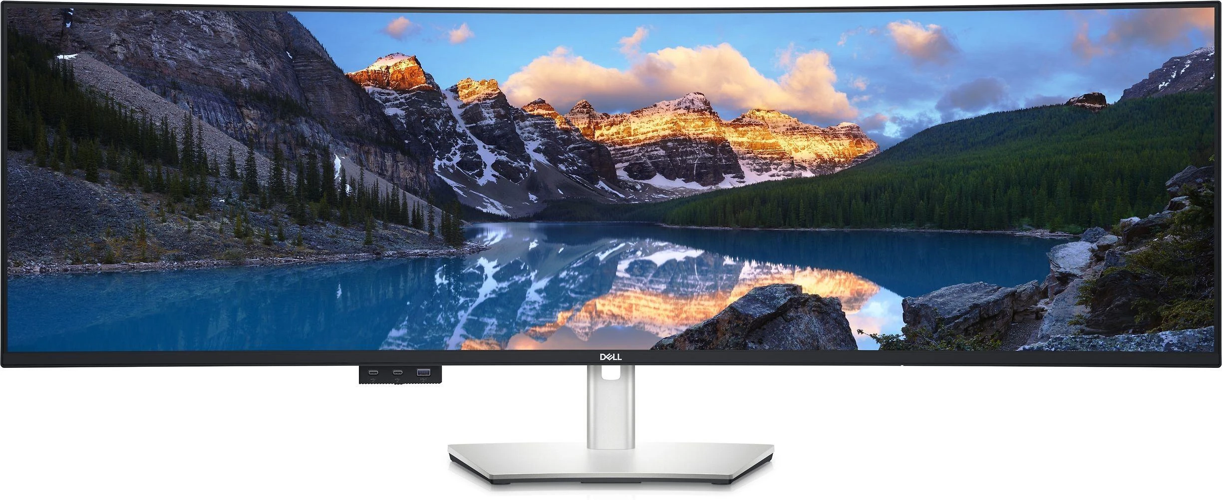 Monitorius Dell UltraSharp U4924DW, 49" Dual QHD (5120x1440) lenktas, IPS Black, 32:9, 60Hz, USB-C 90W, KVM, garsiakalbiai