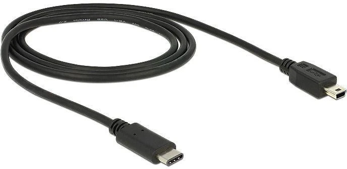 DELOCK Cable USB Type-C 2.0 male > USB 2.0 type Mini-B male 1 m juodas