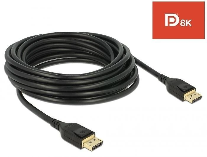 Delock Cable Displayport 1.4 vyriškas daugiau Displayport vyriškas (20 kontaktų) 8K 5m