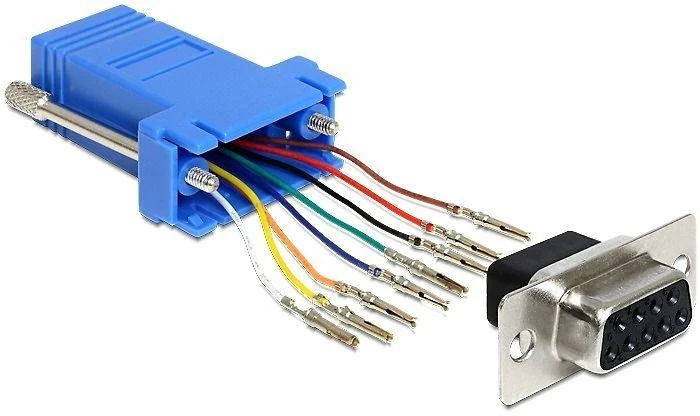 RJ-45 į DB9 adapteris su atvirais kontaktais