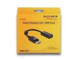 DELOCK Adapteris DP-St > HDMI-Bu 22.5cm juodas