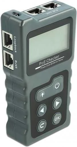 DLC DeLOCK 63110 tinklo laidų tikrintuvas Susuktų kabelių testeris Pilka