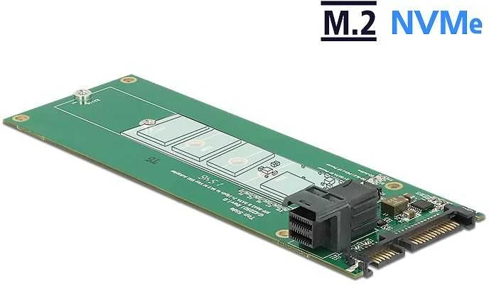 Delock Converter SATA 22 Pin / SFF-8643 NVMe > 1 x M.2 Key M