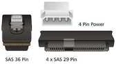 Delock Cable mini SAS SFF-8087 > 4 x SAS SFF-8482 + Galia 50 cm