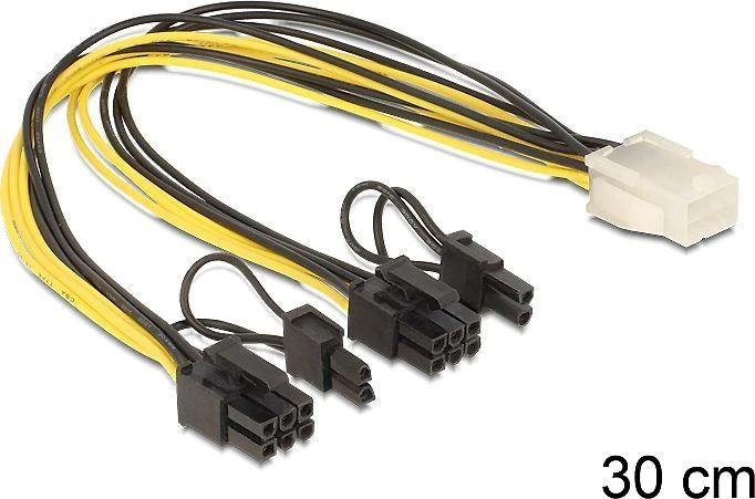 DELOCK Cable PCI Express 6pin > 2 x 8pin