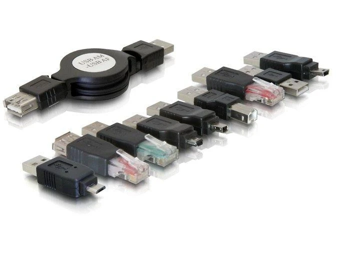 Delock USB adapterių rinkinys, 10 dalių