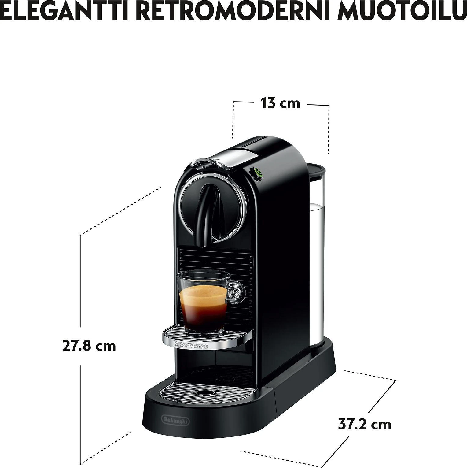 Kavos aparatas DeLonghi EN 167.B Citiz Nespresso Kaffeekapselmaschine Juodas