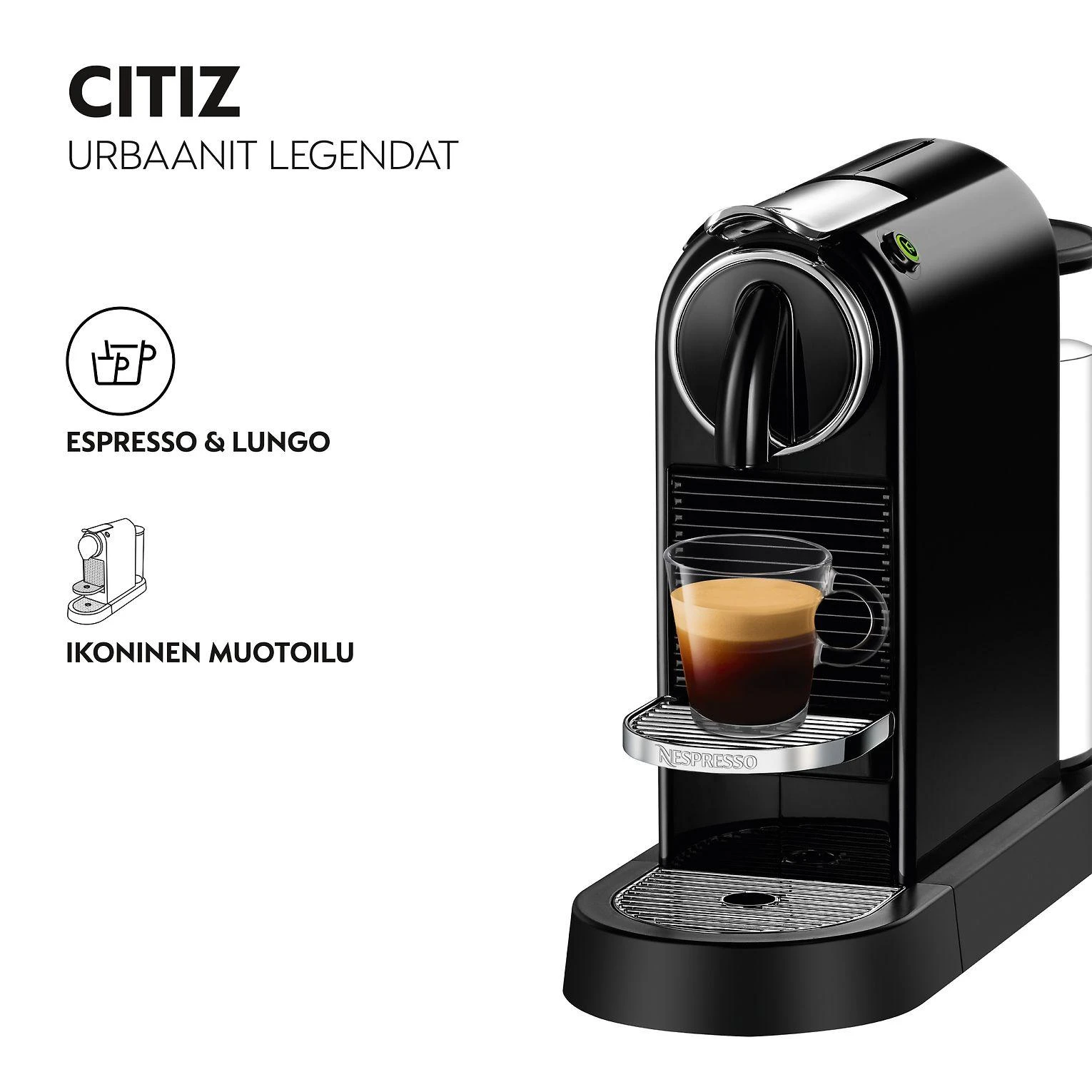 Kavos aparatas DeLonghi EN 167.B Citiz Nespresso Kaffeekapselmaschine Juodas