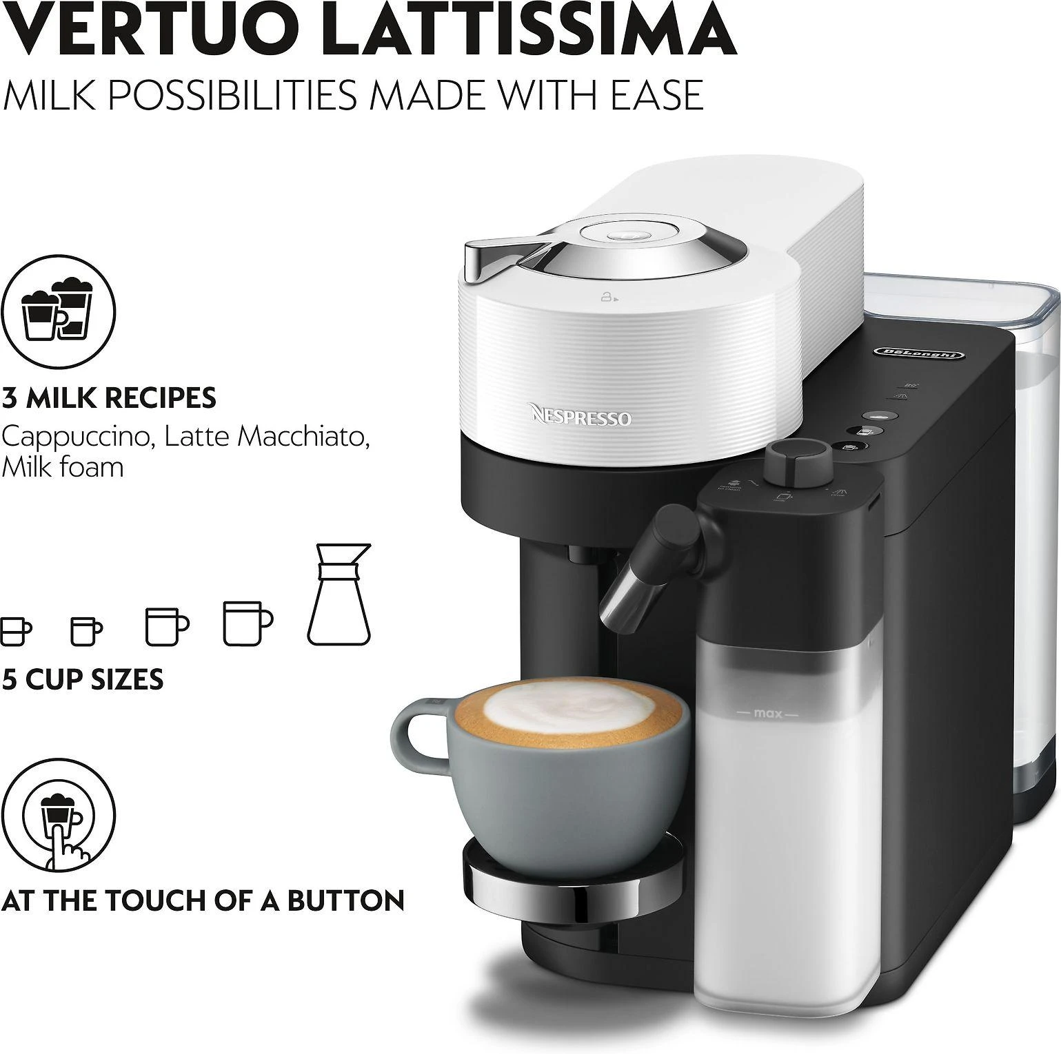 Kapsulinis kavos aparatas Nespresso Vertuo Latte