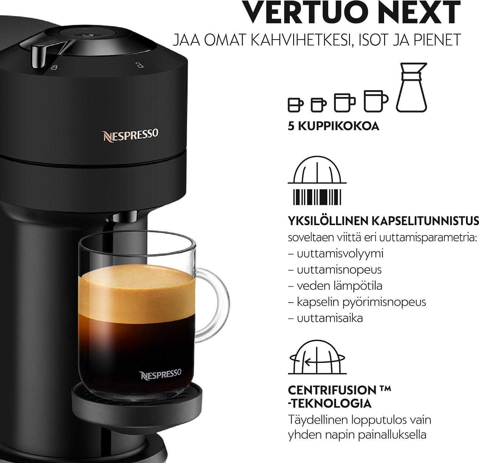 Kavos aparatas DELONGHI Nespresso ENV120.BM VERTUO NEXT kapsulinis kavos virimo aparatas