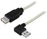Kabelis DELTACO USB 2.0 ilgintuvas, kampinis, 0.2m / USB2-102A