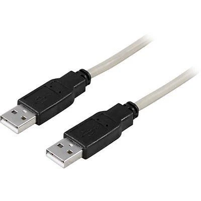 Kabelis DELTACO USB 2.0, Type A ha - Type A ha, 5m / USB2-10