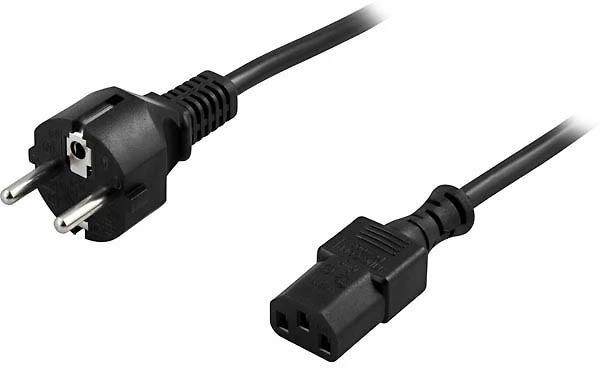 DELTACO kabelis CEE 7/7 - IEC 60320 C13 , 250V / 10A, 5m, juodas / DEL-111M