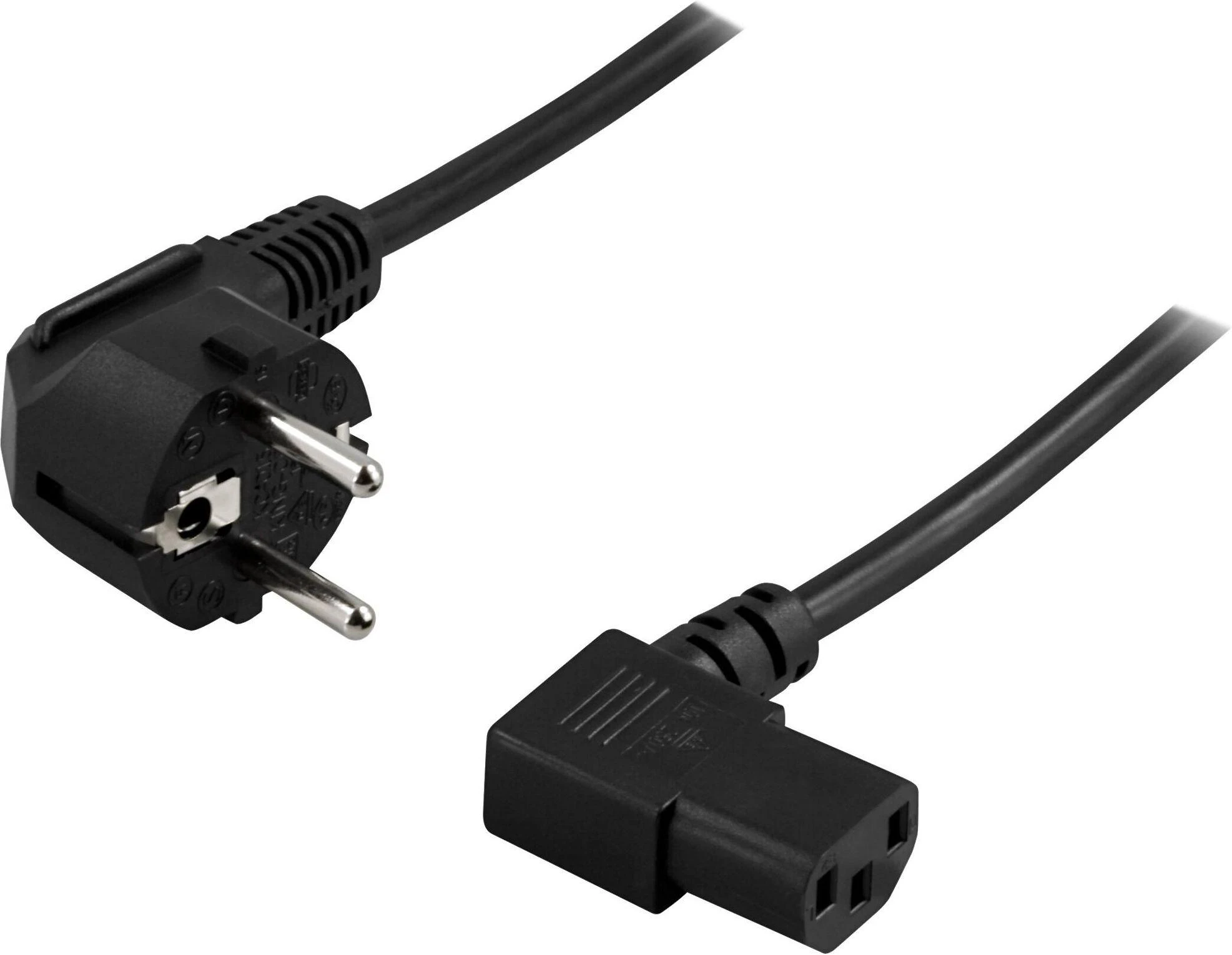DELTACO kabelis CEE 7/7 į IEC 60320 C13 , max 250V / 10A, 3m, juodas DEL-110B