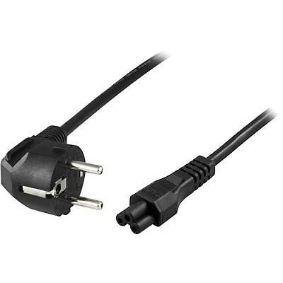 DELTACO įžemintas kabelis CEE 7/7, IEC 60320 C5, maksimalus 250V / 2,5A, 3m, juodas DEL-109FA