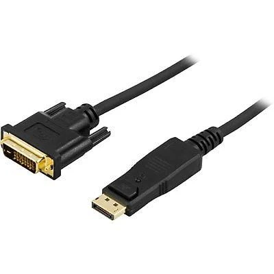 Deltaco DisplayPort į DVI-D kabelis, juodas
