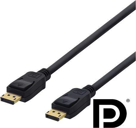 DisplayPort laidas su fiksatoriais