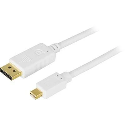Deltaco DisplayPort į Mini DisplayPort kabelis su baltais kištukais