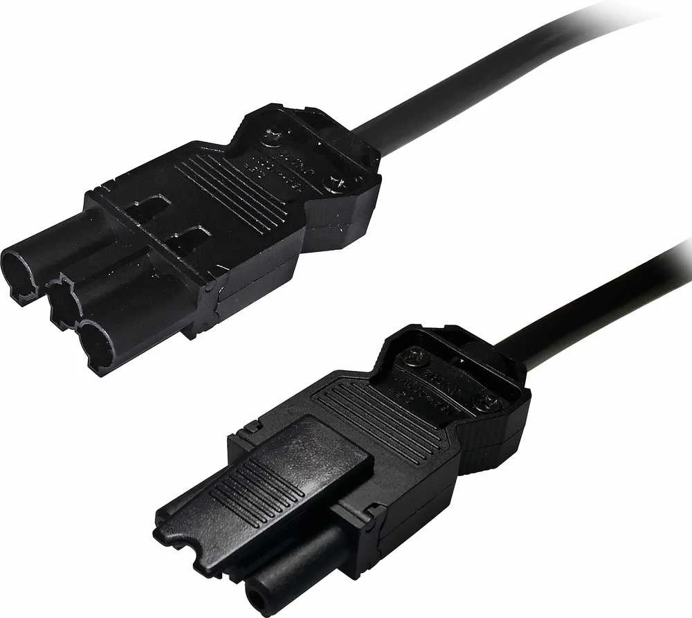 DELTACO GST18 uros - GST18 naaras, maadoitettu, 1m, musta