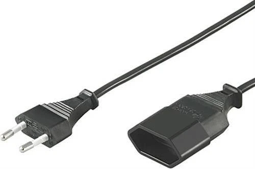 Goobay DELTACO OSG kabelis, RAK CEE 7/16 - RAK IEC 60906-1 klasė 3 m, juodas / DEL-109AE