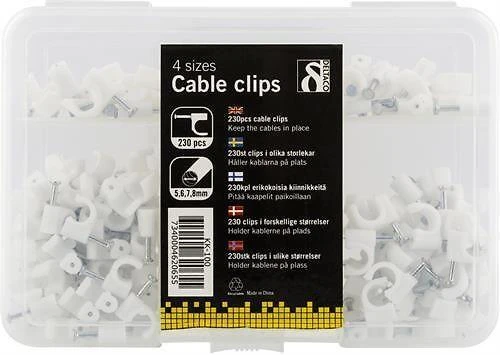 Cable clamp Deltaco 230pcs 5, 6, 7, 8m / KK-100