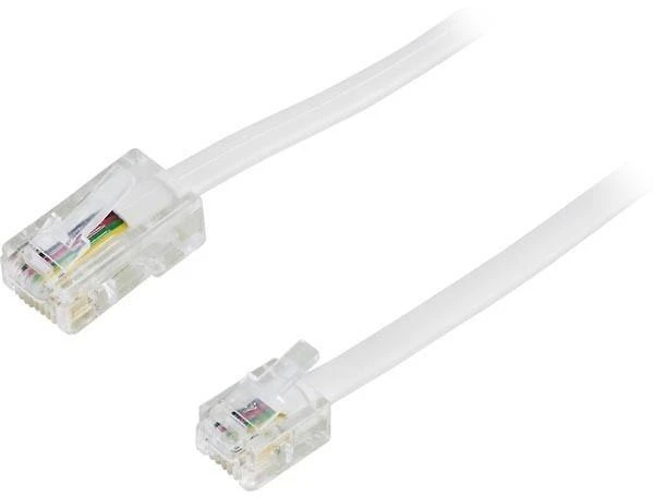 DELTACO RJ11 - RJ45 telefono kabelis, 1 m, vyriškas / vyriškas