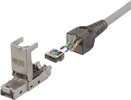 RJ45 kištukas Cat6A, ekranuotas, be įrankių, metalinis DELTACO / MD-106
