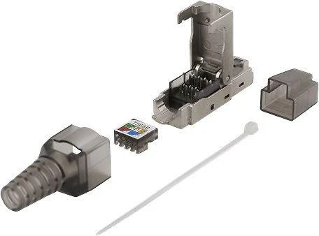 RJ45 kištukas Cat6A, ekranuotas, be įrankių, metalinis DELTACO / MD-106