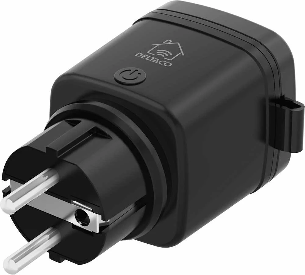 DELTACO SMART HOME lauko kištukas, „WiFi“, IP44, 1xCEE 7/3, 13A, juodas / žalias SH-OP01