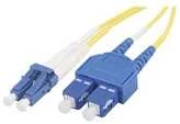 DELTACO optinis kabelis , LC - SC, 9/125, OS2, dvipusis, vienmodis, 2m / LCSC-2S