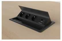 Stalinis atverčiamas maitinimo lizdas DELTACO OFFICE, 3 lizdai, 1x21W A+C USB, GST18 kabelio jungtis / GT-1400 / 1902250
