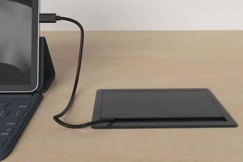Stalinis atverčiamas maitinimo lizdas DELTACO OFFICE, 3 lizdai, 1x21W A+C USB, GST18 kabelio jungtis / GT-1400 / 1902250