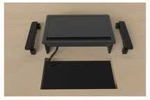 Stalinis atverčiamas maitinimo lizdas DELTACO OFFICE, 3 lizdai, 1x21W A+C USB, GST18 kabelio jungtis / GT-1400 / 1902250