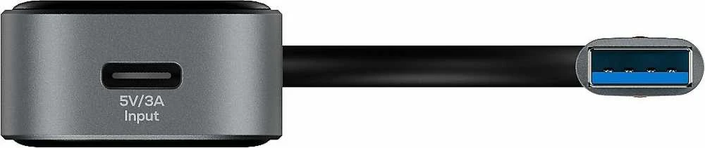 Permatomas USB-A šakotuvas DELTACO, 5 Gbps, 4x USB-A / UH-736 / 1902565