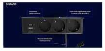 Maitinimo lizdas DELTACO OFFICE, 3 lizdai, 1x21W A+C USB krovimas, GST18 kabelio jungtis / GT-1103 / 1902244