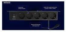 Maitinimo lizdas DELTACO OFFICE, 5 lizdai, 1x21W A+C USB krovimas, GST18 kabelio jungtis / GT-1105 / 1902245