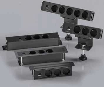 Maitinimo lizdas DELTACO OFFICE, 5 lizdai, 1x21W A+C USB krovimas, GST18 kabelio jungtis / GT-1105 / 1902245