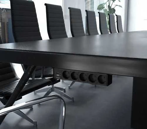Maitinimo lizdas DELTACO OFFICE, 5 lizdai, 1x21W A+C USB krovimas, GST18 kabelio jungtis / GT-1105 / 1902245