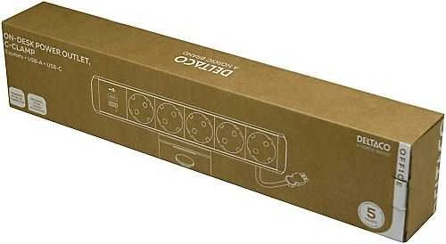 Stalinis maitinimo lizdas DELTACO OFFICE, 5 lizdai, 1x21W A+C USB krovimas, GST18 kabelio jungtis / GT-1005 / 1902242