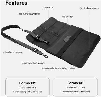 DELTAHUB Formo 13" 3-in-1 (Juodas) Nešiojamo Kompiuterio Dėklas