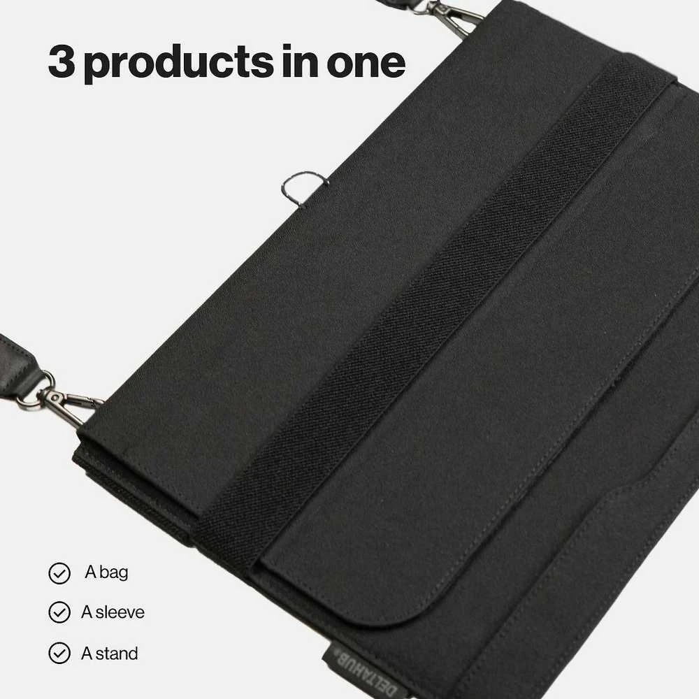 DELTAHUB Formo 13" 3-in-1 (Juodas) Nešiojamo Kompiuterio Dėklas