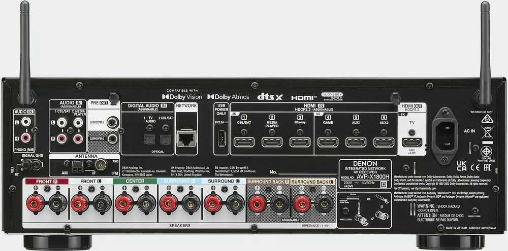 AV Imtuvas - stiprintuvas Denon AVR-X1800H, 7 kanalų