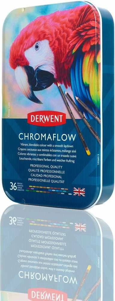 Derwent Chromaflow 36 metalinių pieštukų pakuotė