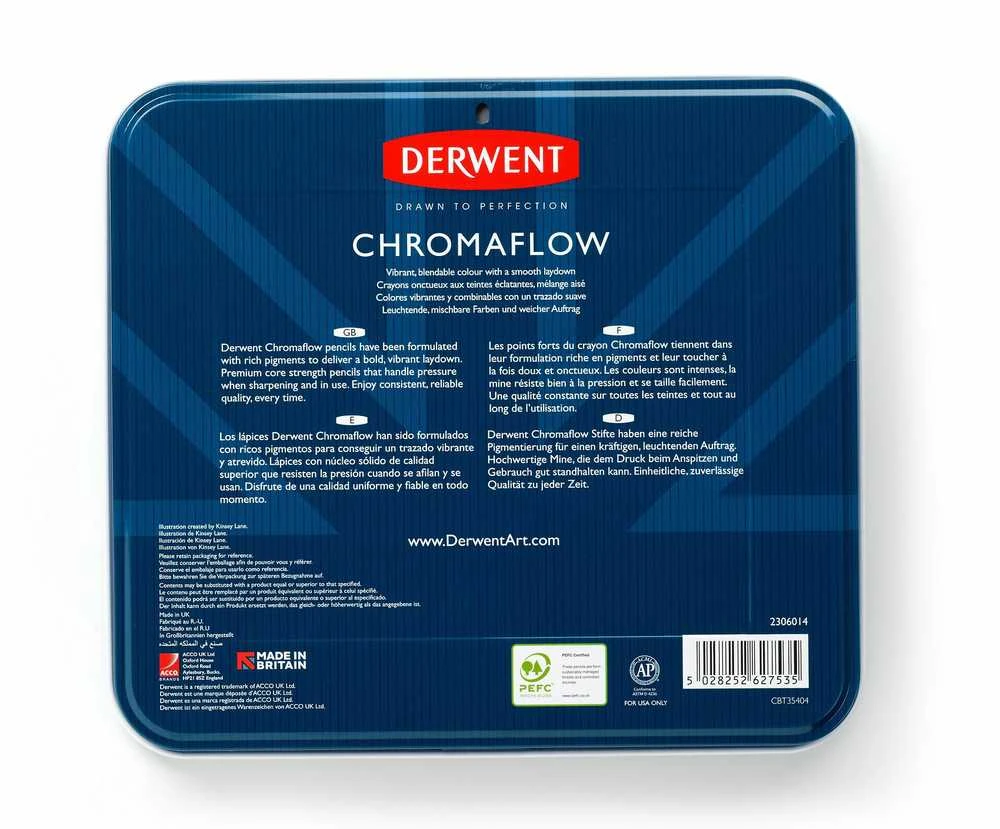 Derwent Derwent - „Chromaflow“ pieštukas, 72 spalvų / Menas ir amatai