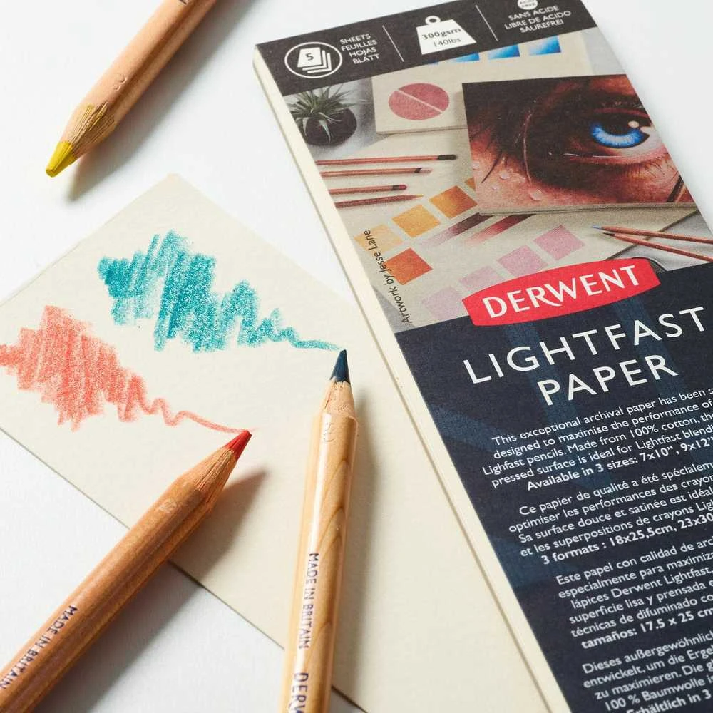 Derwent Lightfast spalvoti pieštukai 100 vnt. skardinėje dėžutėje - aliejiniai spalvoti pieštukai