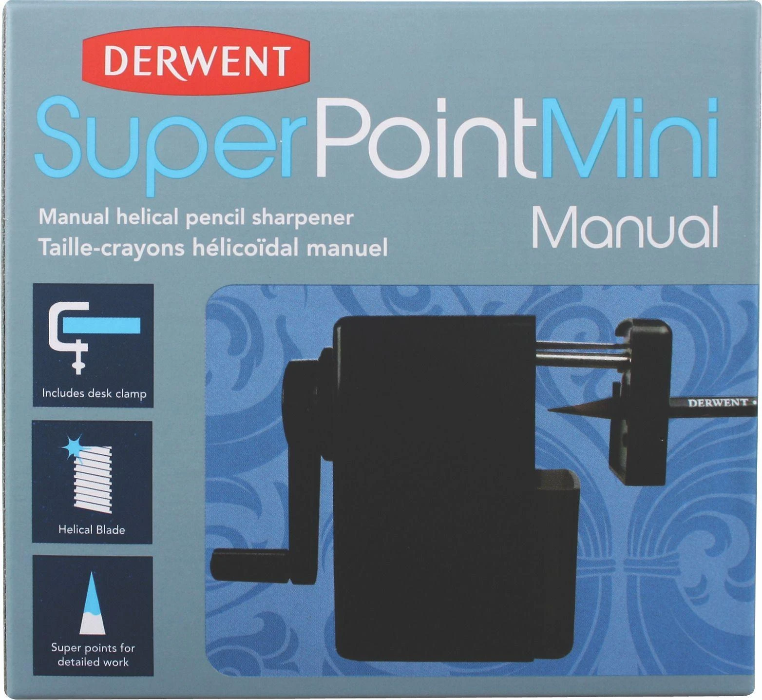 Derwent SuperPoint Mini galąstuvo pakuotės priekis